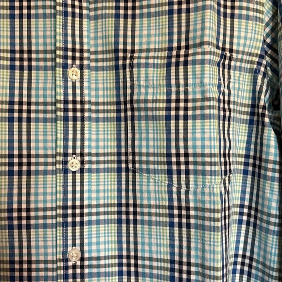 Club Room men’s blue plaid long sleeve button down shirt size small - Picture 3 of 8